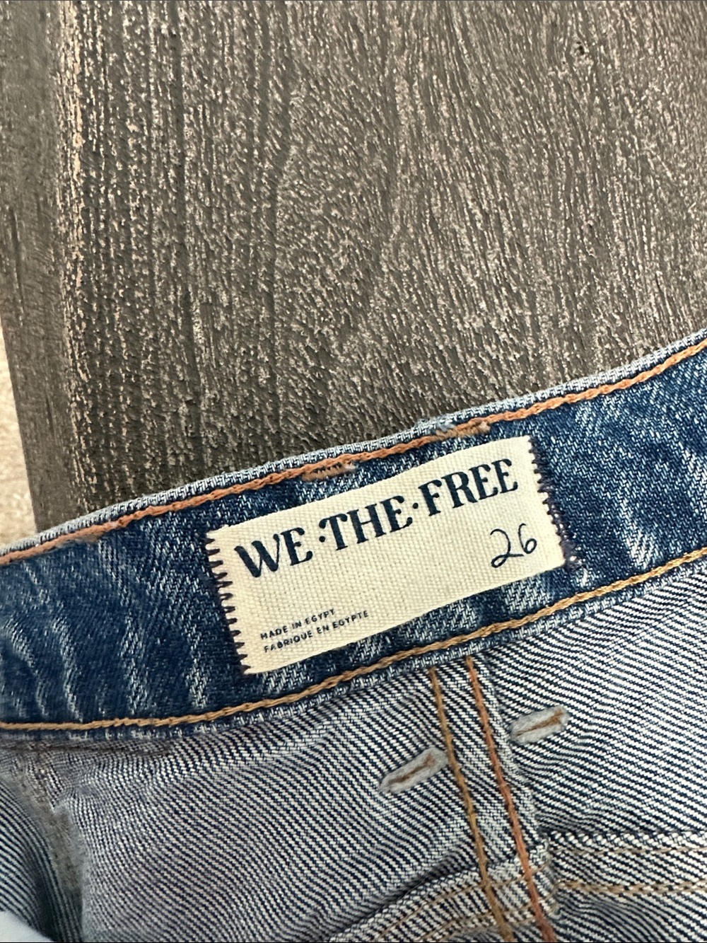 Free People Barrel Leg Vintage Wash 26 Jeans - Oversized Fit - Picture 3 of 6
